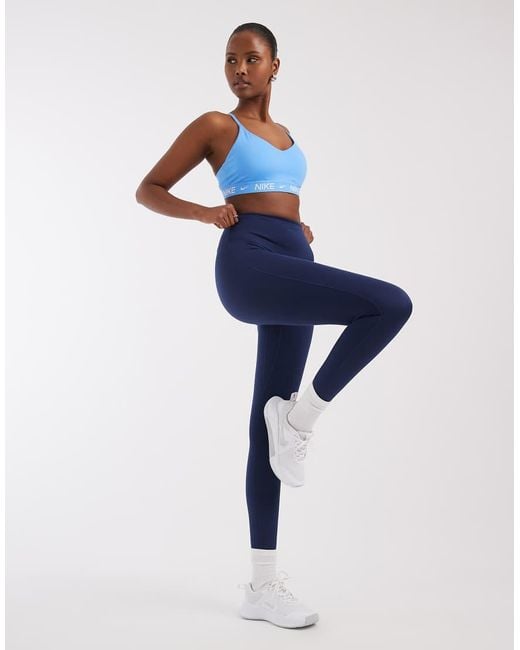 Nike Blue Dri-fit Indy Light Support Sports Bra