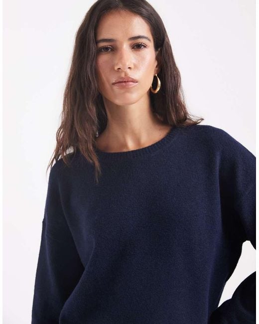 ONLY Blue O-neck Knitted Jumper
