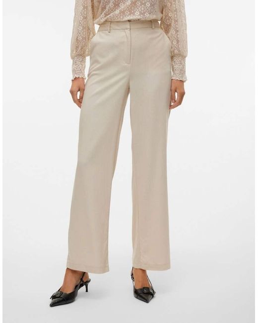 Vero Moda White Tailored Trousers