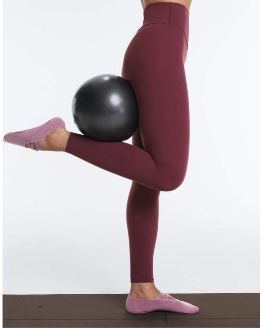 Oysho Pink 2 Pairs Of Invisible Polyamide Blend Yoga And Pilates Socks With Double Straps
