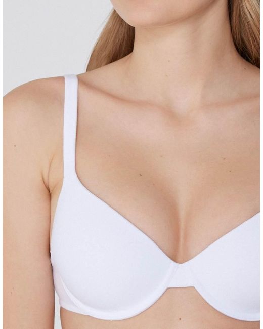 Tezenis White Athens Cotton Push-Up Bra