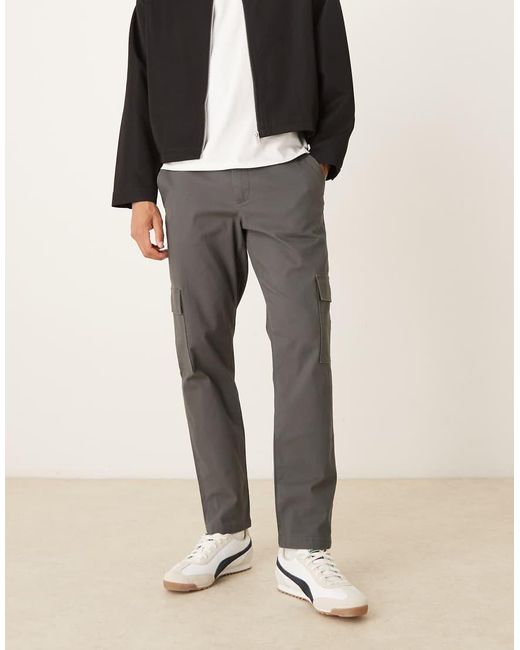 ASOS Black Tapered Cargos for men