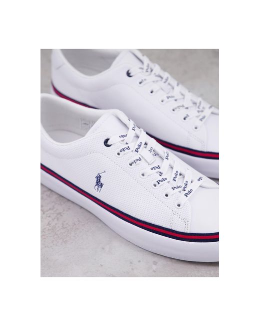 Polo Ralph Lauren Leer Longwood - Leren Sneakers in het Wit voor heren -  Lyst