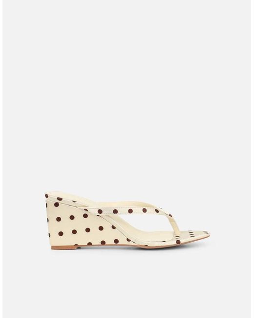 SIMMI Natural Emeriee Toe Post Wedge Sandals
