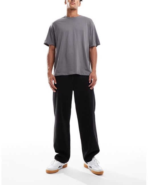 Jack & Jones – 5er-pack oversize-t-shirts in Gray für Herren