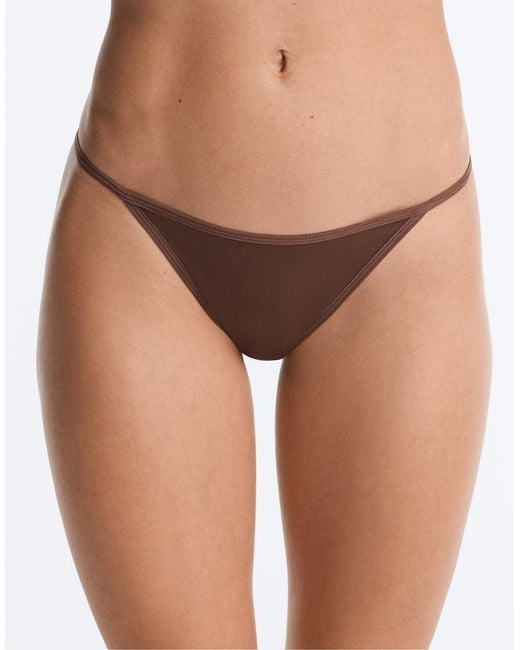 Oysho Black 5 Polyamide Blend Thongs