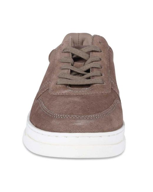 OFF THE HOOK Brown Henley Suede Leather Low‑Top Trainers for men