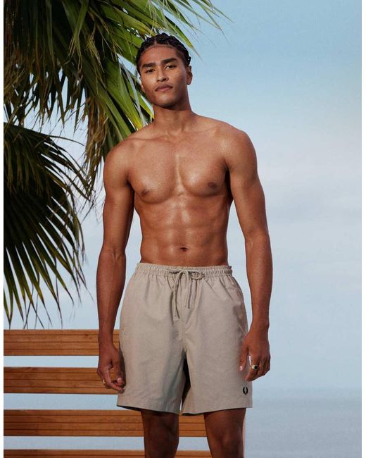 Fred Perry Green Swim Shorts for men