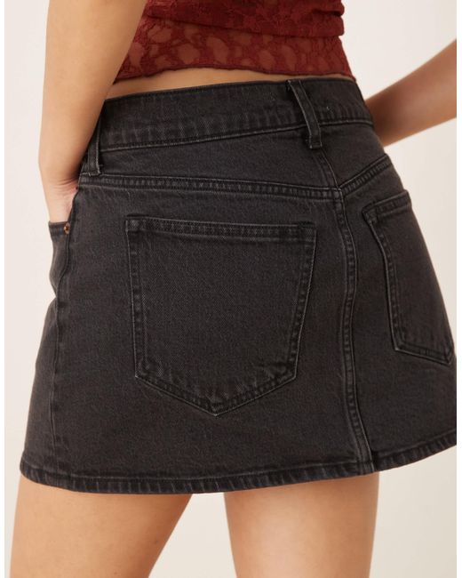 Abercrombie & Fitch Natural – kurzer jeans-skort