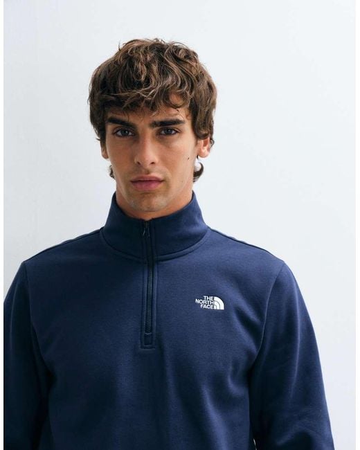 The North Face Blue M Evolution Simple Dome Regular 1/4 Zip for men