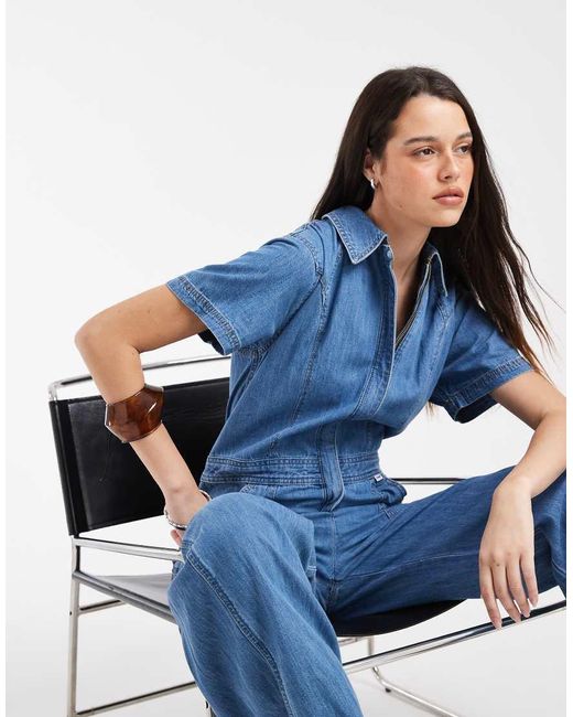 Wrangler Blue Denim Coveralls