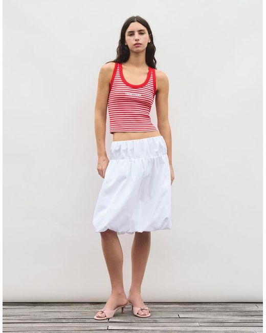 Pull&Bear Pink Striped Tank Top