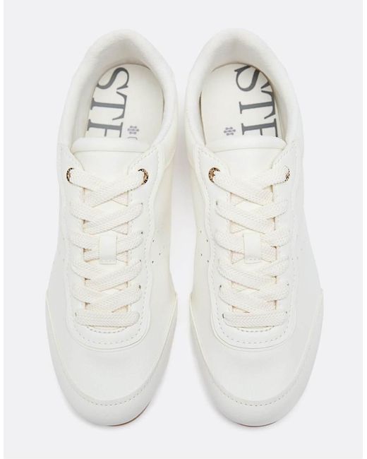 Stradivarius White Thin Sole Trainers