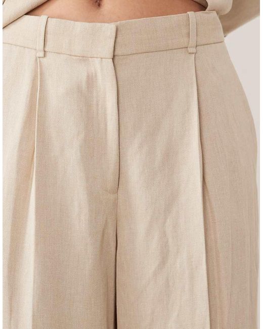 Mango Natural Casiopea Linen Mix Tailored Relaxed Trouser Co-ord