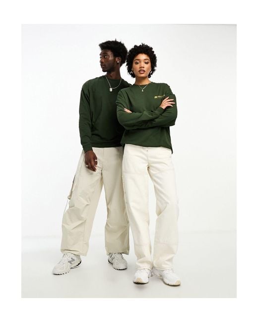 New Balance Green – nb place like home – langärmliges unisex-shirt mit oversize-schnitt