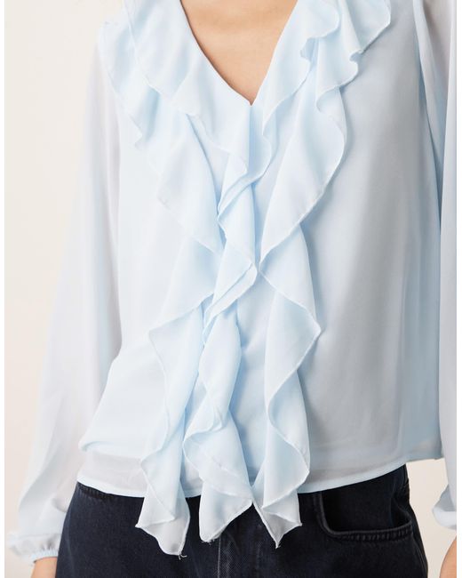 Vila White – bluse aus webstff