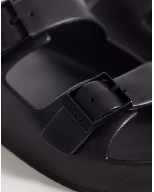 Calvin Klein Blue Double Bar Sandals for men