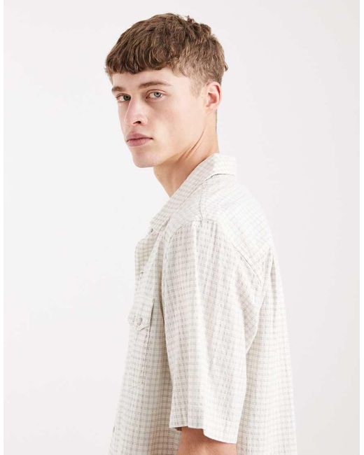 Levi's White Short Sleeve Boxy Western Shirt for men