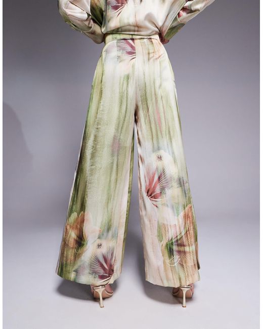 DASKA Multicolor Satin Trousers Co-ord