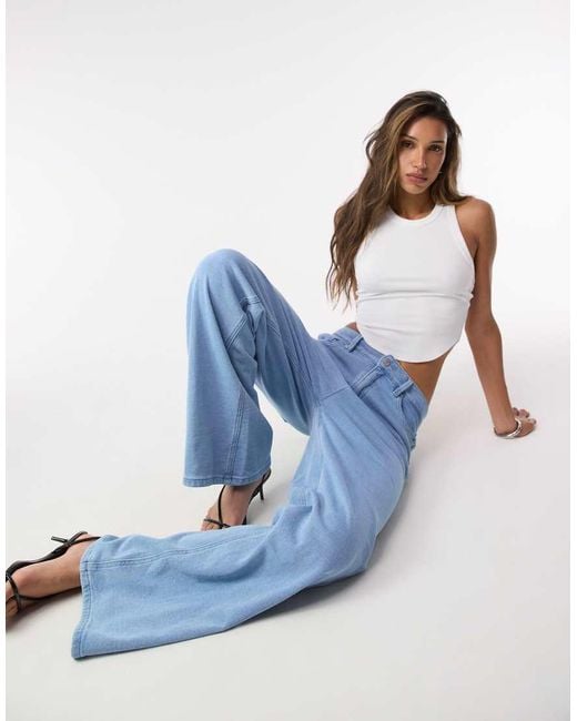 GOOD AMERICAN Blue Jeanius Good Ease Sweatpants