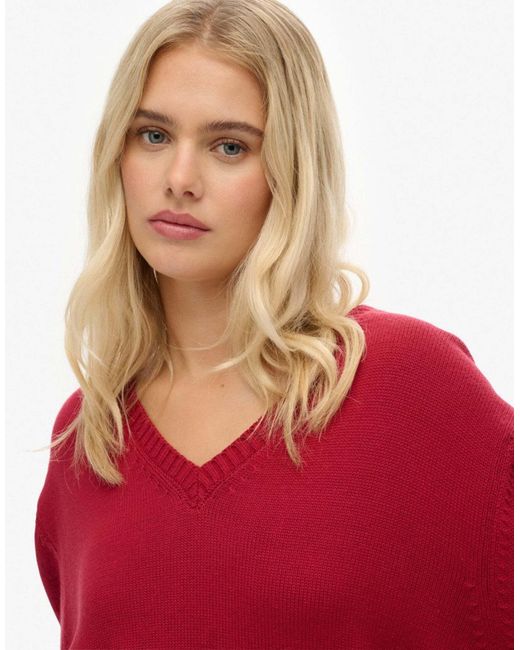 Superdry Red – oversize-pullover