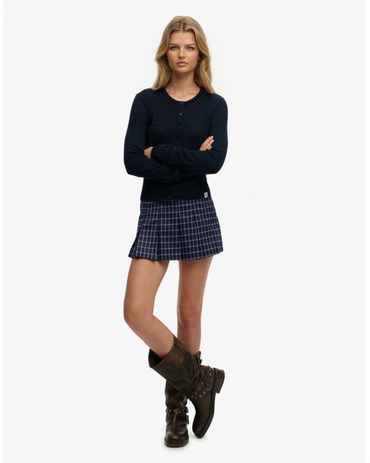 Superdry Blue – leichte basic-strickjacke