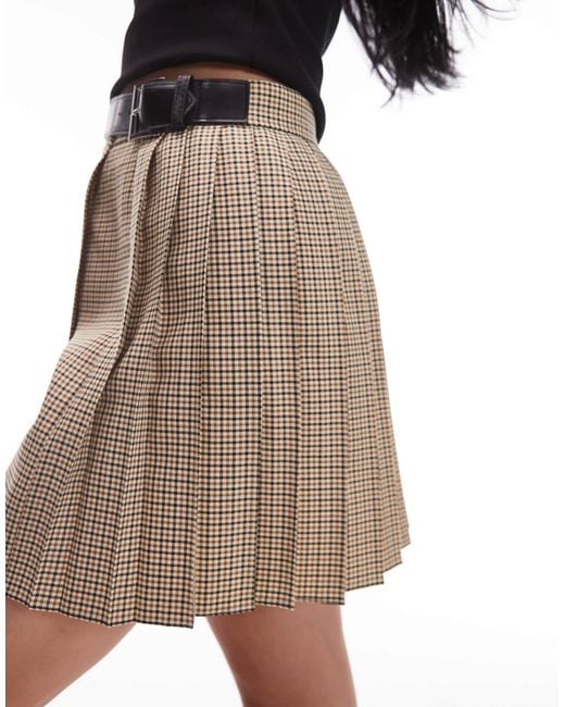 ASOS Women's Buckle Detail Mini Kilt Skirt - Main Image