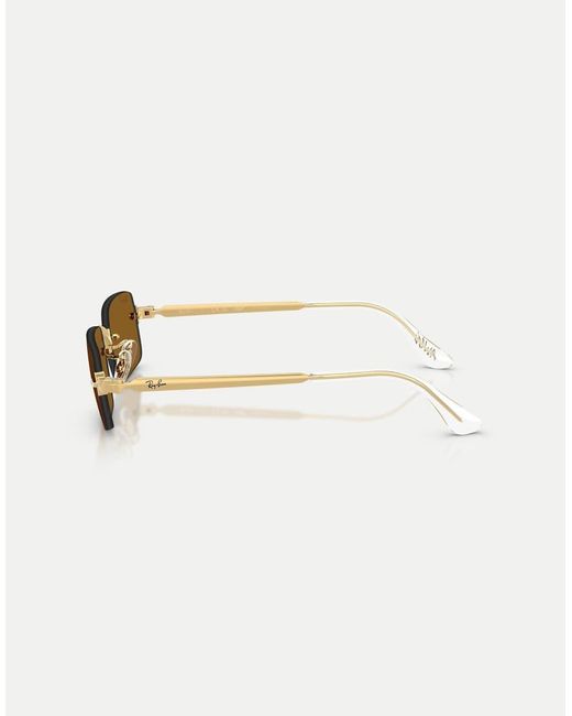Ray-Ban Natural Rb3928 Oval Polarised Sunglasses With Lens