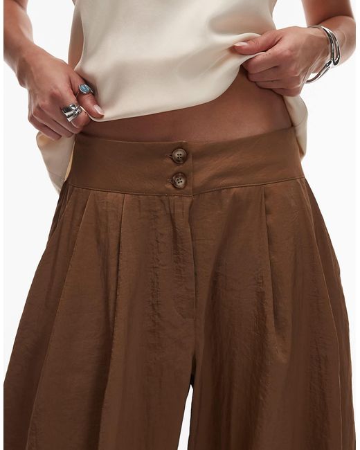 Pantalon bouffant oversize - marron ASOS en coloris Brown