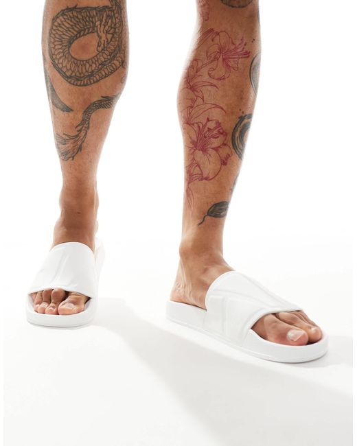 ASOS White Sliders for men