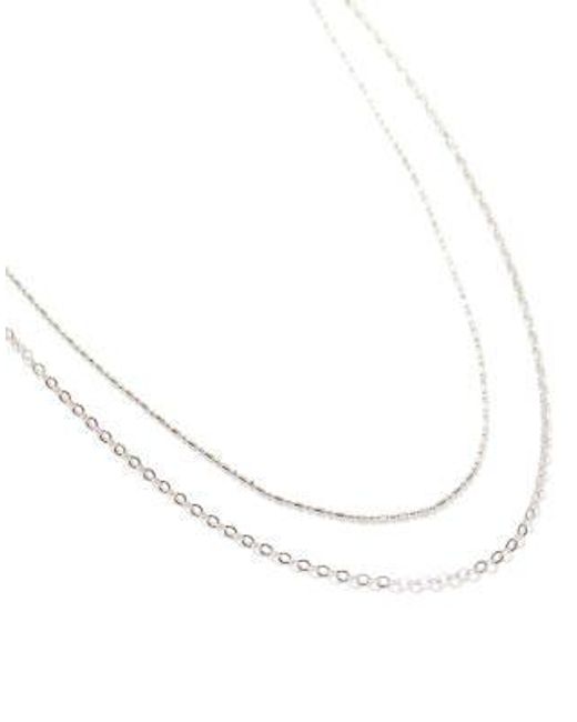 ASOS Natural Mixed Chain 2 Pack Necklace for men