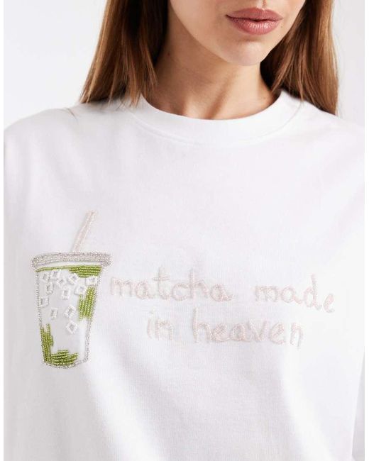 Six Stories White Embellished 'Matcha Made