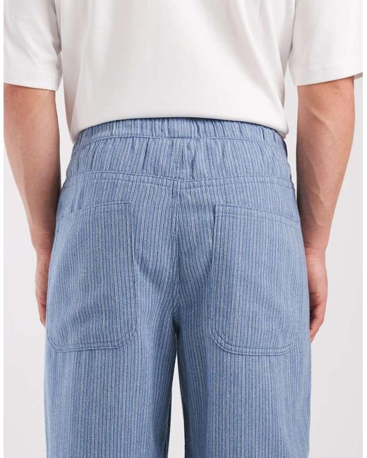ASOS Blue baggy Pull On Pants for men