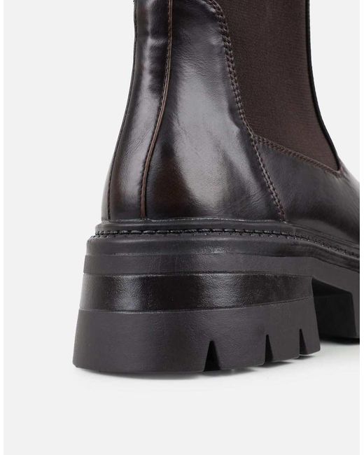 SIMMI White Perez Sock Chunky Ankle Boots