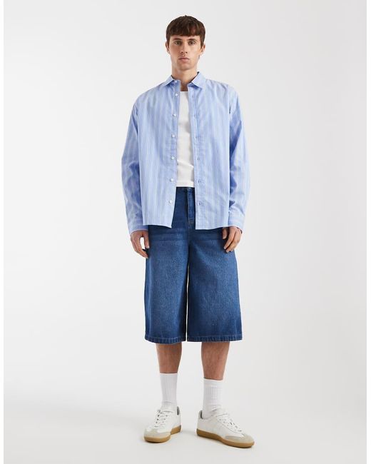 Redefined Rebel Blue Robin Boxy Shirt for men