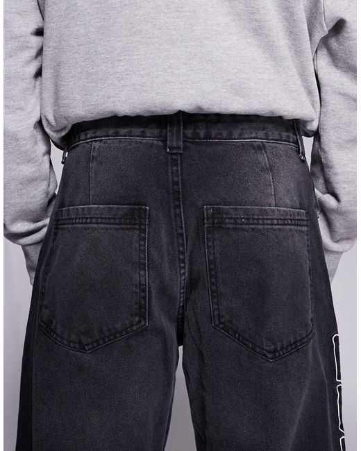 Courtside Gray baggy Denim Jeans for men