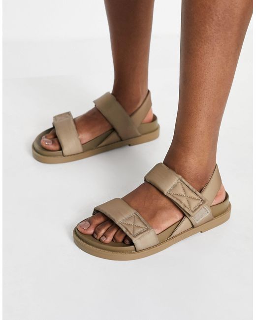 Monki Bebe Padded Dad Sandals in Taupe (Brown) | Lyst Australia