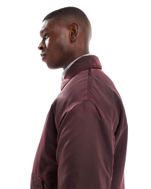 ASOS Purple Wadded Bomber Jacket for men