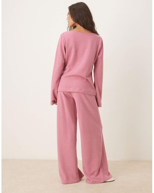 ASOS Pink Wide Leg Trouser