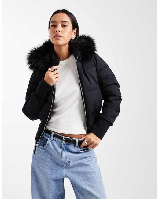 Hollister Blue Y2k Puffer Bomber Jacket