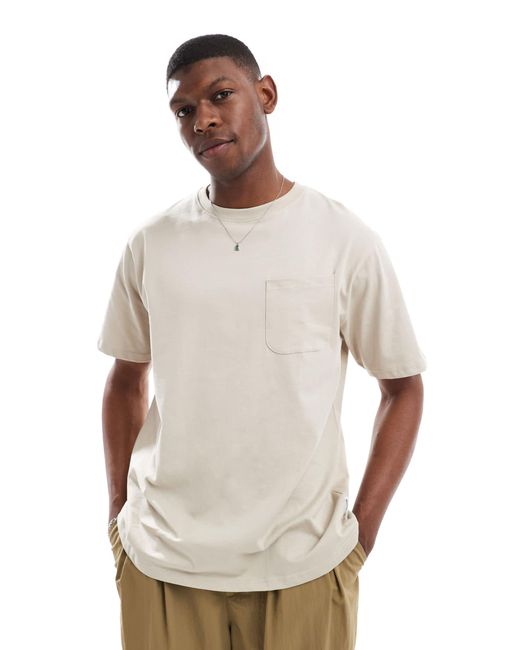Threadbare – locker geschnittenes t-shirt in White für Herren
