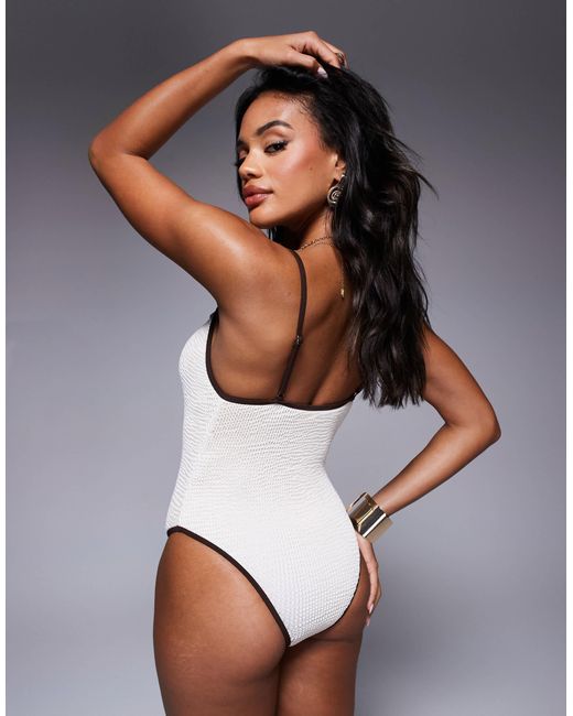 Moda Minx White – badeanzug