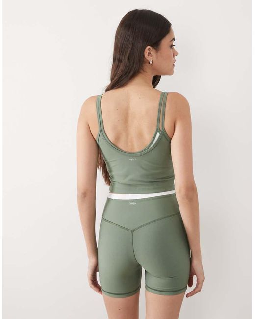 Abercrombie & Fitch Green Ypb Double Layer Scoop Neck Tank Top Co-ord