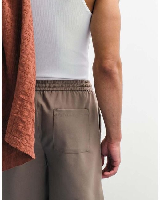 Only & Sons Natural Pull On Pleated Shorts for men