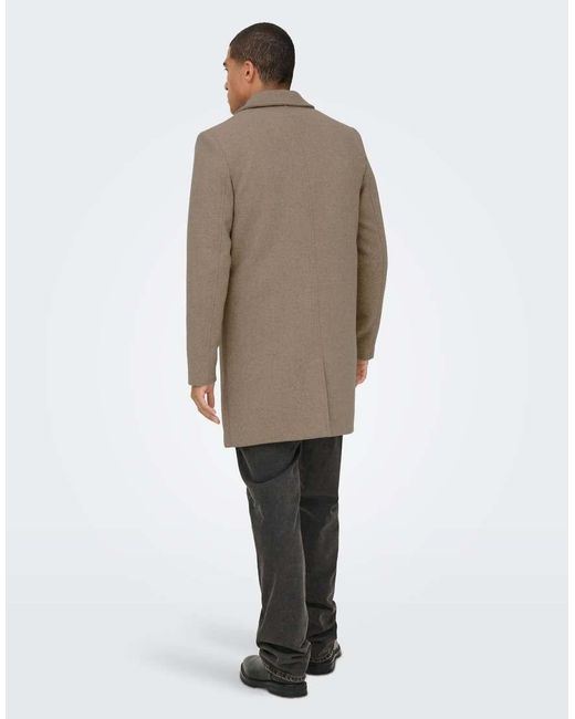 Only & Sons Natural Coat for men