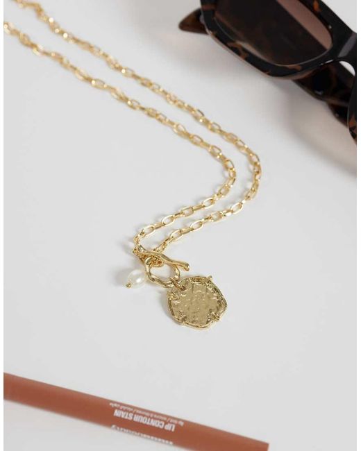 Accessorize Metallic 2 Pack Chipped Faux Stone & Pendant Necklace