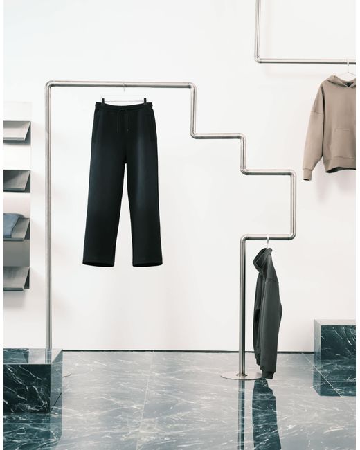 Weekday Black Scuba-style Fabric Sweatpants for men