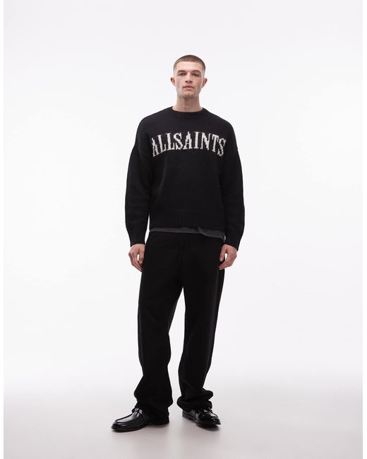 AllSaints – strickpullover in Black für Herren