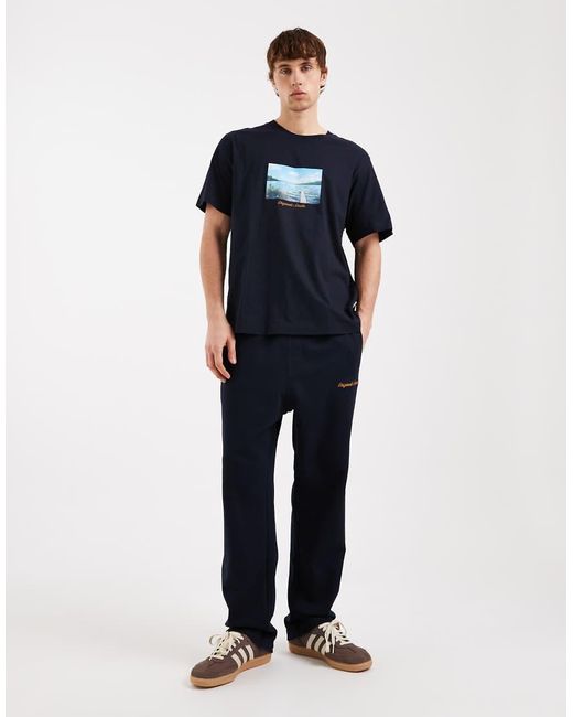 Jack & Jones Black Originals Logo joggers for men