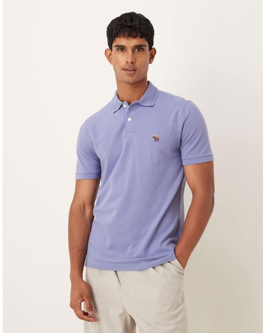 Polo manches courtes à logo sur la poitrine Abercrombie & Fitch pour homme en coloris Blue